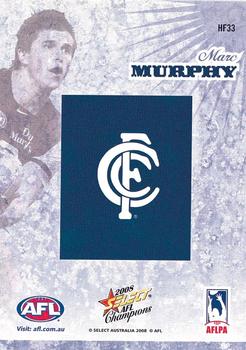 2008 Select AFL Champions - Holographic Foils #HF33 Marc Murphy Back